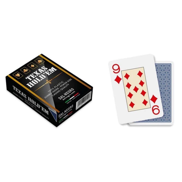 Dal Texas Poker Spielkarten – Affe-Design, 100% Kunststoff, Orange, 54 Karten