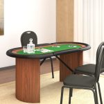 Pokerbord för 10 spelare 160x80x75 cm - Grön