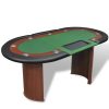 Pokerbord för 10 spelare med dealer - Grön