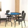 Pokerbord för 8 spelare hopfällbart 108x108x75 cm - Blå