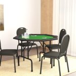 Pokerbord för 8 spelare hopfällbart 108x108x75 cm - Grön