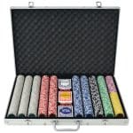 Pokerset: 1000 lasermarker