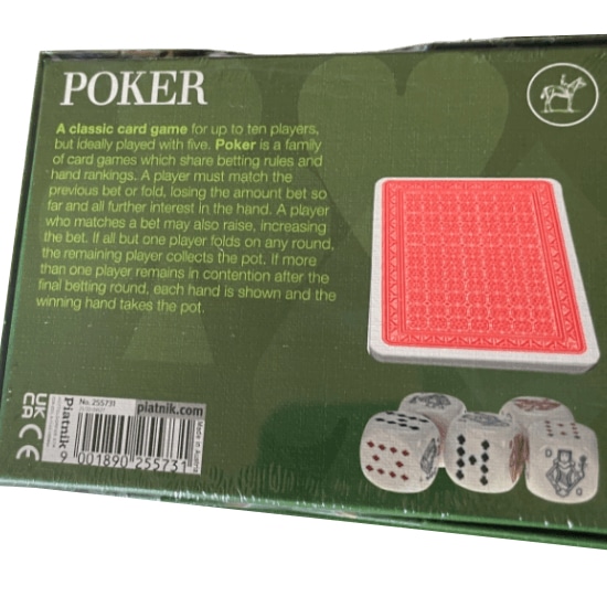 Piatnik 2-pack kortlekar med pokertärningar